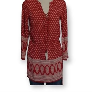 RED BEACH COVER UP/TUNIC